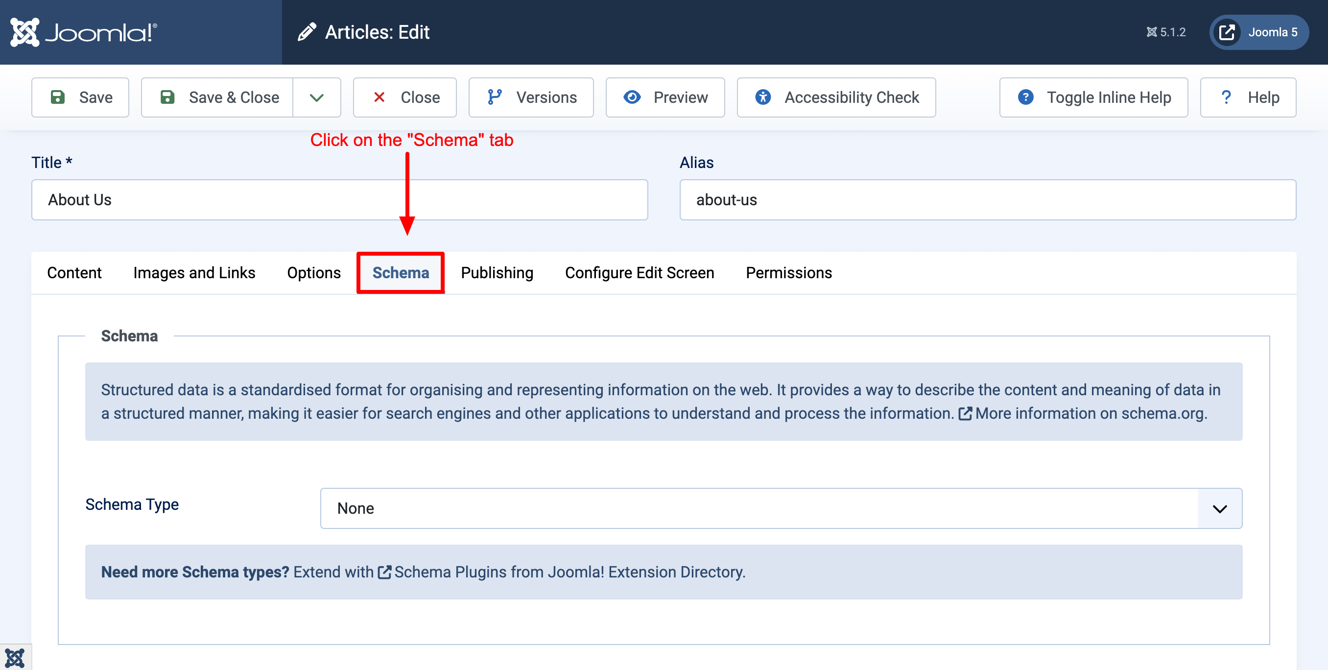 اضافه کردن structure date با schema داخلی جوملا