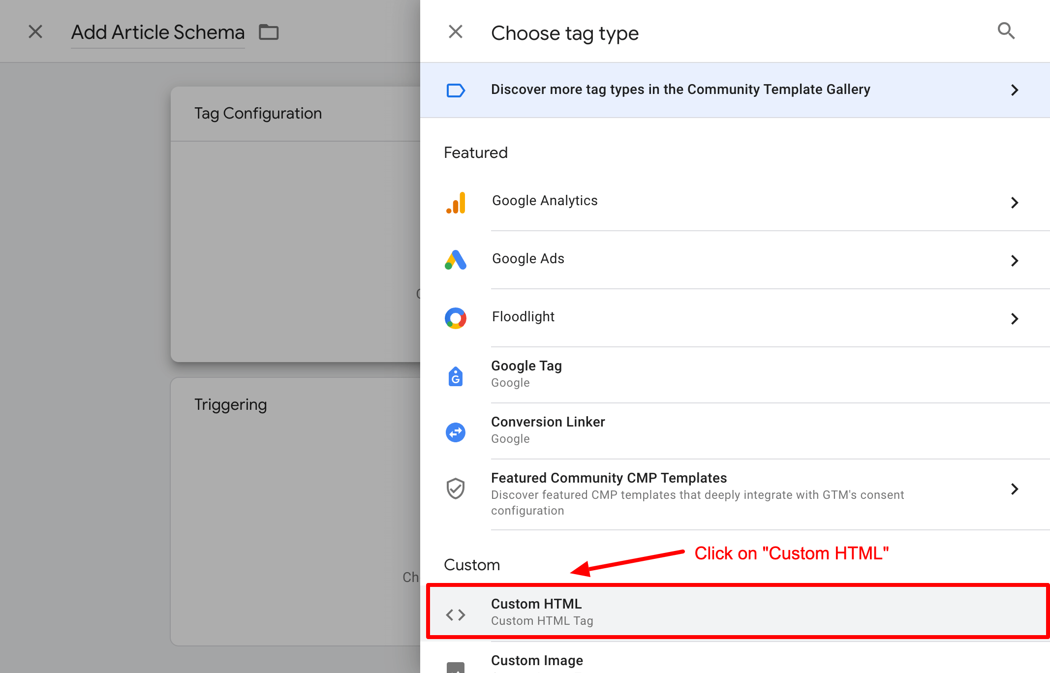 ساخت تگ Google Tag Manager