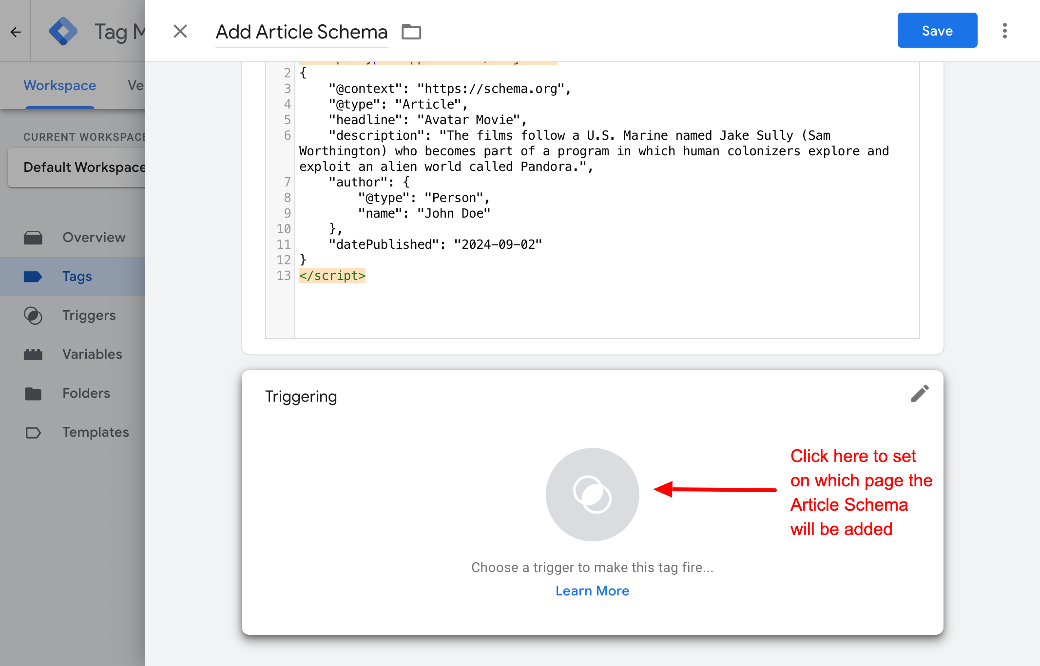 ساخت تگ Google Tag Manager