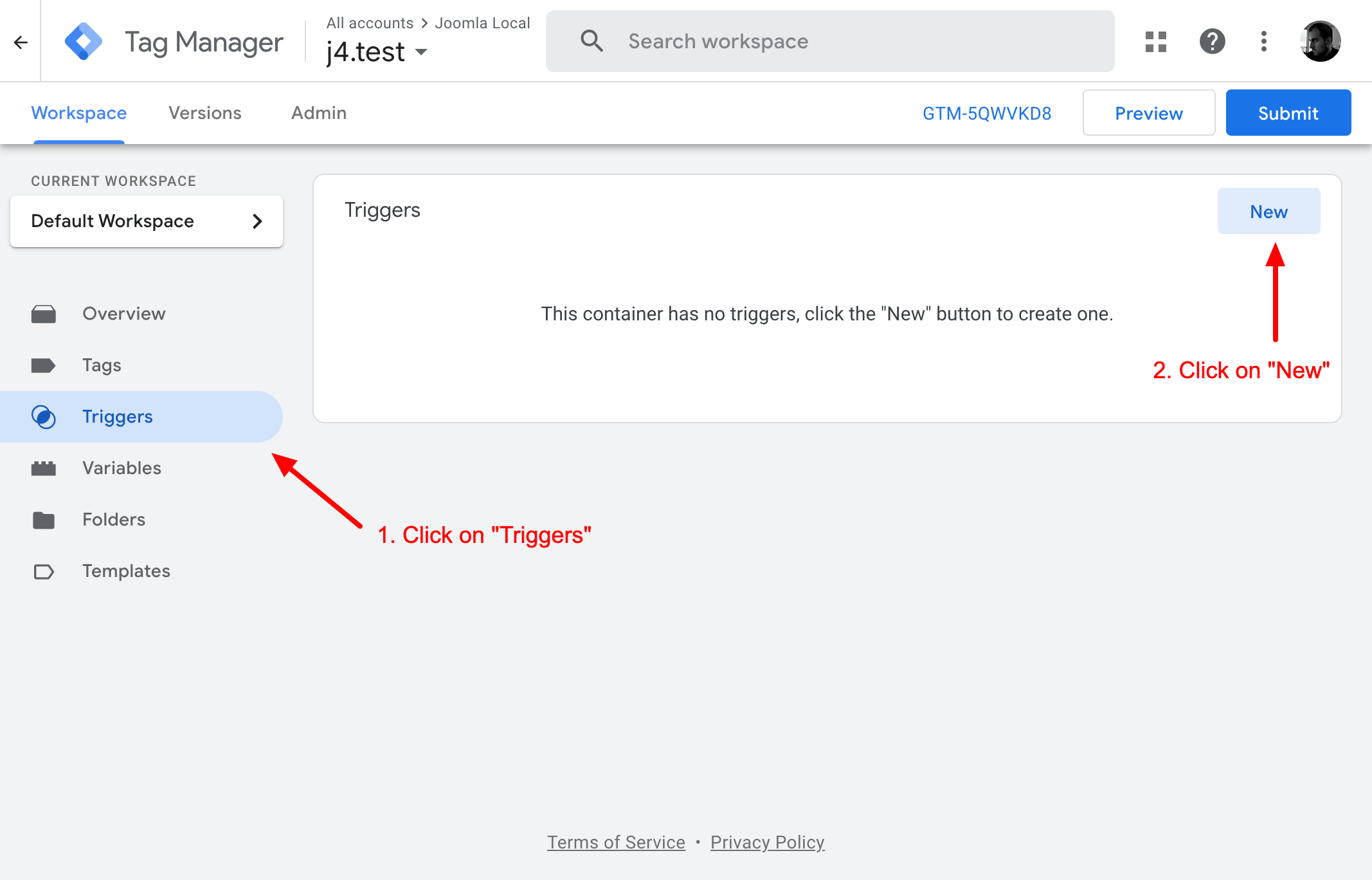 ساخت Google Tag Manager trigger