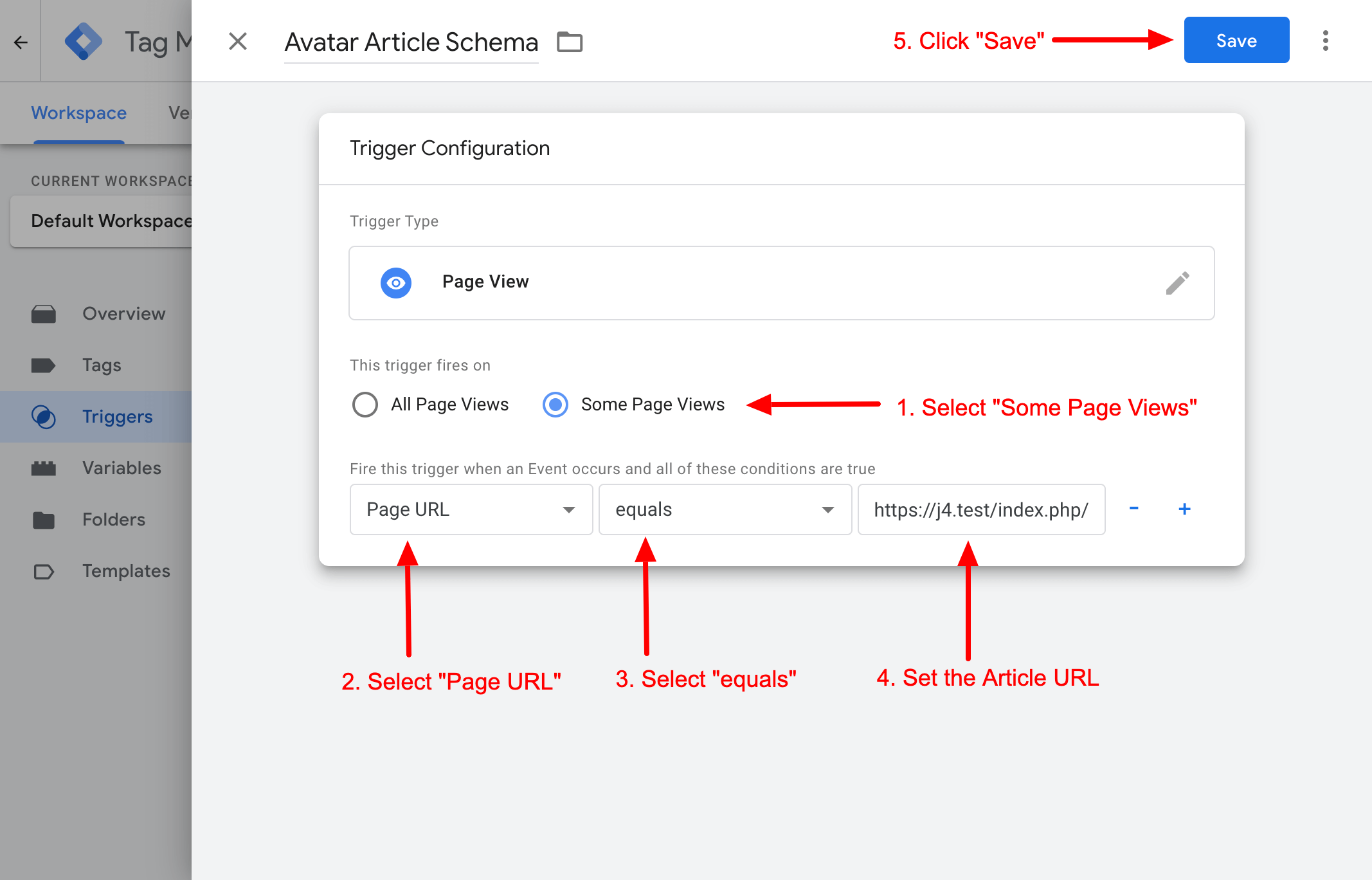 ساخت Google Tag Manager trigger