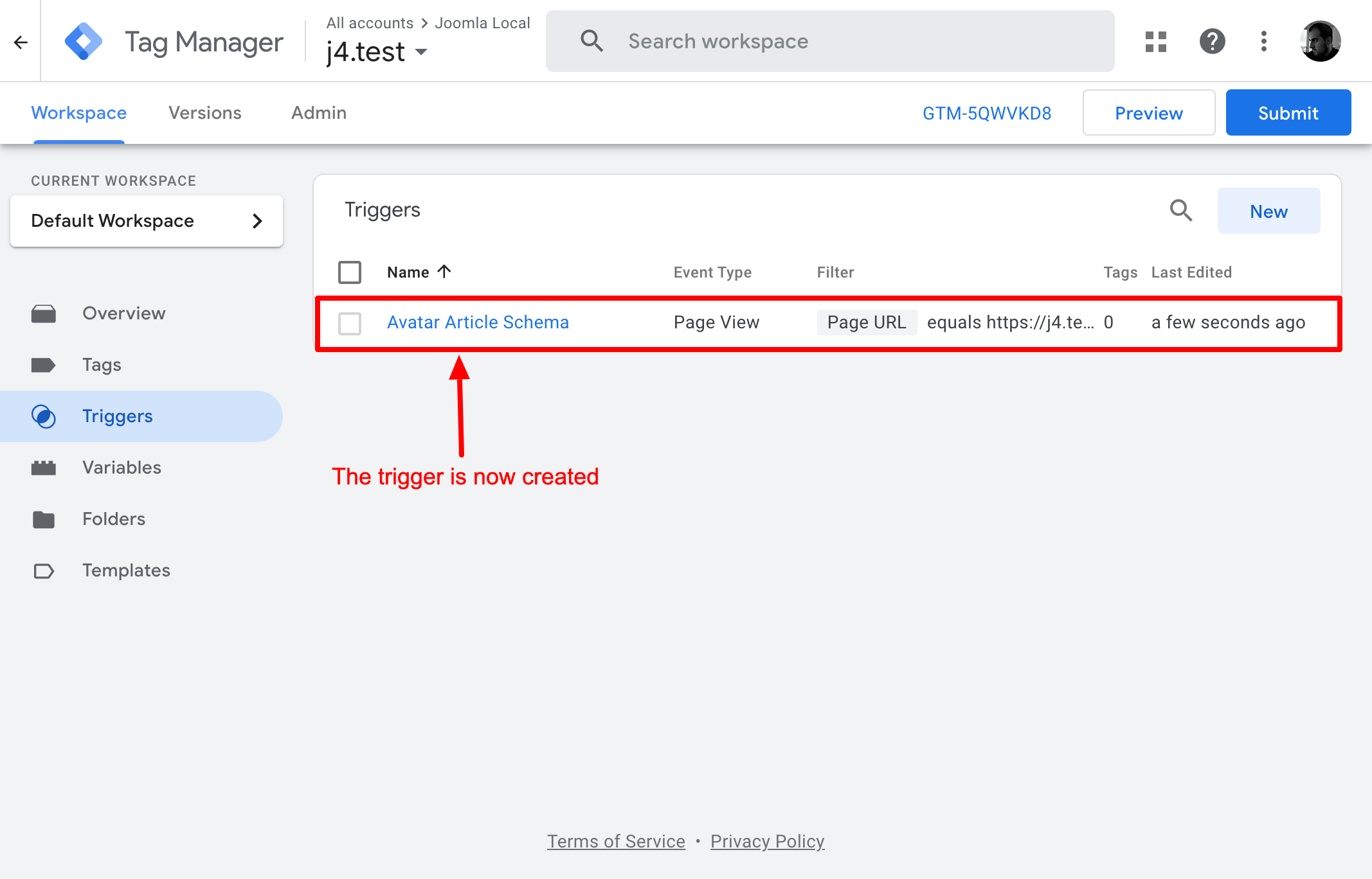 ساخت Google Tag Manager trigger