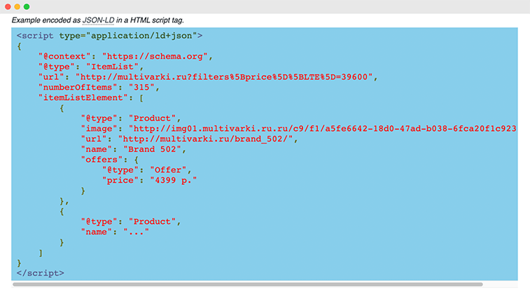 نمونه اسکیما محصول