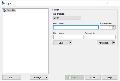 اتصال بههاست از طریق نرم افزار win scp