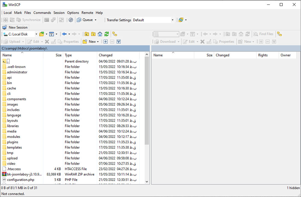 نرم افزار win scp